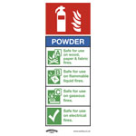Worksafe SS52V10 Safety Sign Powder Fire Extinguisher - Self-Ad Vinyl PK10