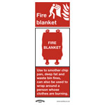Worksafe SS53P10 Safety Sign Fire Blanket - Rigid Plastic - PK10