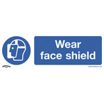 Worksafe SS55P1 Mandatory Safety Sign - Wear Face Shield - Rigid Plastic