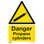 Worksafe SS62P10 Safety Sign Danger Propane Cylinders - Rigid Plastic - PK10