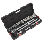 Sealey AK2583 Premier Socket Set 3/4Sq Drive 12-point 15pc