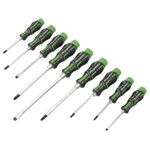 Sealey AK4941HV Premier Hammer-Thru Screwdriver Set 9pc - Hi-Vis Green