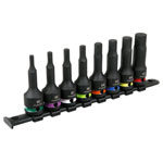 Sealey AK56001 Premier Hex Impact Socket Bit Set 1/2Sq Drive 8pc