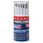 Sealey AK5702 Tungsten Carbide Tipped Masonry Drill Bit Set 11pc