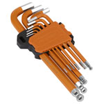 Sealey AK71750 Premier Imperial Long Hex Key Set Ball-End 9pc