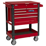 Sealey AP890M Superline PRO HD Mobile Tool/Parts Trolley + 5 Drawers + LockTop