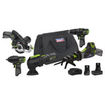 Sealey CP108VCOMBO8 5 x SV10.8 Series Cordless Combo Kit 10.8V - 2 Batteries