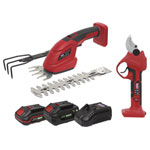Sealey CP20VCOMBO14 2 x SV20 Series Cordless Gardening/Prune Combo Kit 20V 2Bats