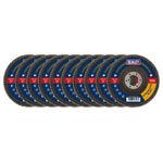 Sealey FD11580E10 115mm Aluminium Oxide Flap Discs 80Grit 22mm Bore - Pack of 10