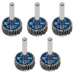 Sealey FW2510405 25 x 10mm Abrasive Flap Wheel on 6mm Shaft 40Grit - Pack of 5