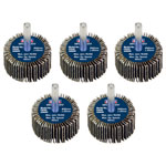 Sealey FW4020805 40 x 20mm Abrasive Flap Wheel on 6mm Shaft 80Grit - Pack of 5