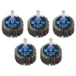 Sealey FW4020ASS 40 x 20mm Abrasive Flap Wheel on 6mm Shaft Assorted Grit - PK 5