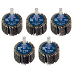 Sealey FW4030ASS 40 x 30mm Abrasive Flap Wheel on 6mm Shaft Assorted Grit - PK 5