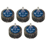 Sealey FW5025405 50 x 25mm Abrasive Flap Wheel on 6mm Shaft 40Grit - Pack of 5