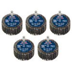 Sealey FW5025605 50 x 25mm Abrasive Flap Wheel on 6mm Shaft 60Grit - Pack of 5