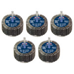 Sealey FW6030405 60 x 30mm Abrasive Flap Wheel on 6mm Shaft 40Grit - Pack of 5