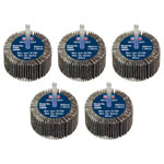 Sealey FW6030805 60 x 30mm Abrasive Flap Wheel on 6mm Shaft 80Grit - Pack of 5