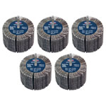 Sealey FW8040405 80 x 40mm Abrasive Flap Wheel on 6mm Shaft 40Grit - Pack of 5