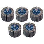 Sealey FW8040605 80 x 40mm Abrasive Flap Wheel on 6mm Shaft 60Grit - Pack of 5