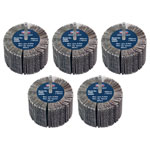Sealey FW8040ASS 80 x 40mm Abrasive Flap Wheel on 6mm Shaft Assorted Grit - PK 5