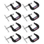 Sealey GCC05 Junior C-Clamp Set 28mm x 28mm 8pc