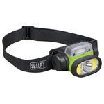Sealey HT400LED Rechargeable Head Torch with Auto-Sensor 5W & 3W COB LED