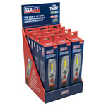 Sealey LED2001DB LED Twist Rechargeable Inspection Light 16W COB & 1W SMD Box 12