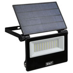 Sealey LED30S Extra-Slim Solar Floodlight with Wall Bracket 30W SMD LED