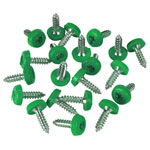 Sealey PTNPG Numberplate Screws 4.8 x 18mm, Green - Pack of 50