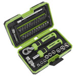 Sealey S01255 Siegen Socket & Bit Set 1/4Sq Drive 38pc