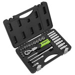 Sealey S01286 Socket Set Extending Ratchet 1/4Sq Drive 26pc