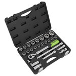 Sealey S01288 Siegen Extending Ratchet Socket Set 1/2Sq Drive 26pc