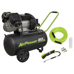 Sealey SAC5030VEKIT 50L V-Twin Direct Drive Air Compressor 3hp with Air Accs Kit