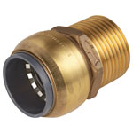 Sealey SBA22BSA SharkBite Brass Straight Adaptor 22mm x 3/4BSPT