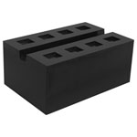 Sealey SJBEX.A03 Slotted Rubber Support Block for Viking Jacking Beams 80mm