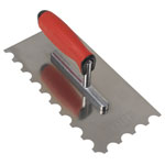 Sealey T6701 Stainlss Stl Semicircle Tooth Trowel Rubber Handle & Alu Foot 270mm