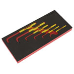 Sealey TBTE05 Premier Hex Key Set with Tool Tray 6pc - VDE Approved