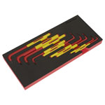 Sealey TBTE06 Premier Insulated TRX-Star* Key with Tool Tray 9pc - VDE Approved