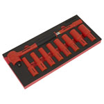 Sealey TBTE11 Premier Insulated Socket Set with Tool Tray 1/2Sq Drive 10pc VDE