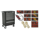 Sealey TBTECOMBO2 Insulated Tool Kit with 7 Drawer Rollcab 63pc