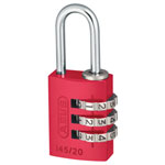 ABUS 46569 145/20 20mm Aluminium Combination Padlock Red