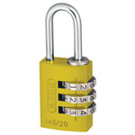 ABUS 46572 145/20 20mm Aluminium Combination Padlock Yellow