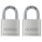 ABUS 56375 64TI/30mm TITALIUM™ Padlock Carded Twin Pack