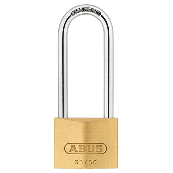  04781 65/50mm Brass Padlock 80mm Long Shackle
