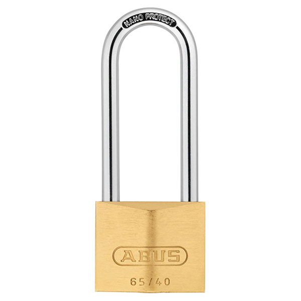 ABUS 12016 65/40mm Brass Padlock 63mm Long Shackle Keyed Alike 6404