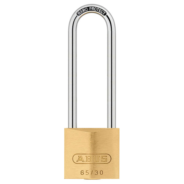  12294 65/30mm Brass Padlock 60mm Long Shackle