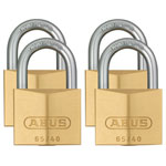 ABUS 35127 65/40mm Brass Padlock Quad Pack