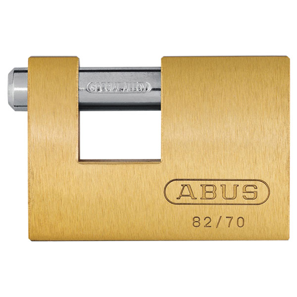  11491 82/70mm Monoblock Brass Shutter Padlock