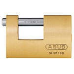 ABUS 11492 82/90mm Monoblock Brass Shutter Padlock