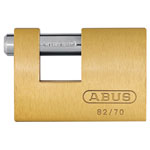 ABUS 11577 82/70mm Monoblock Brass Shutter Padlock Keyed Alike 8514